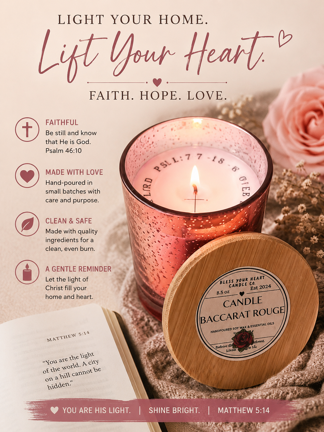 Swirl Candle- Baccarat rouge