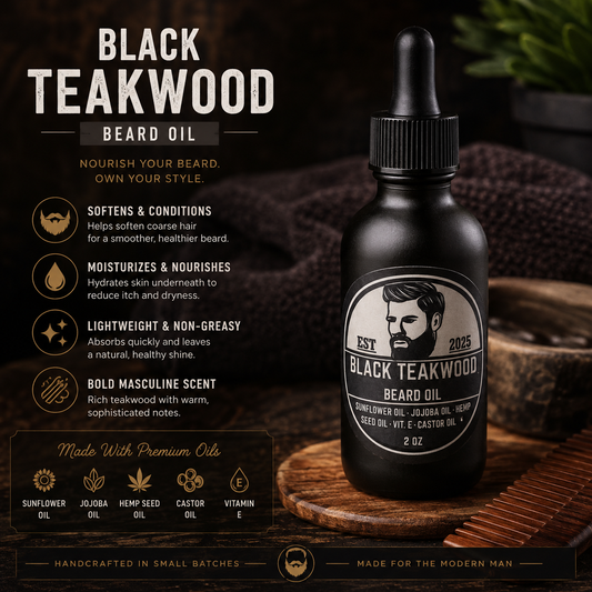 Beard oil- Black teakwood