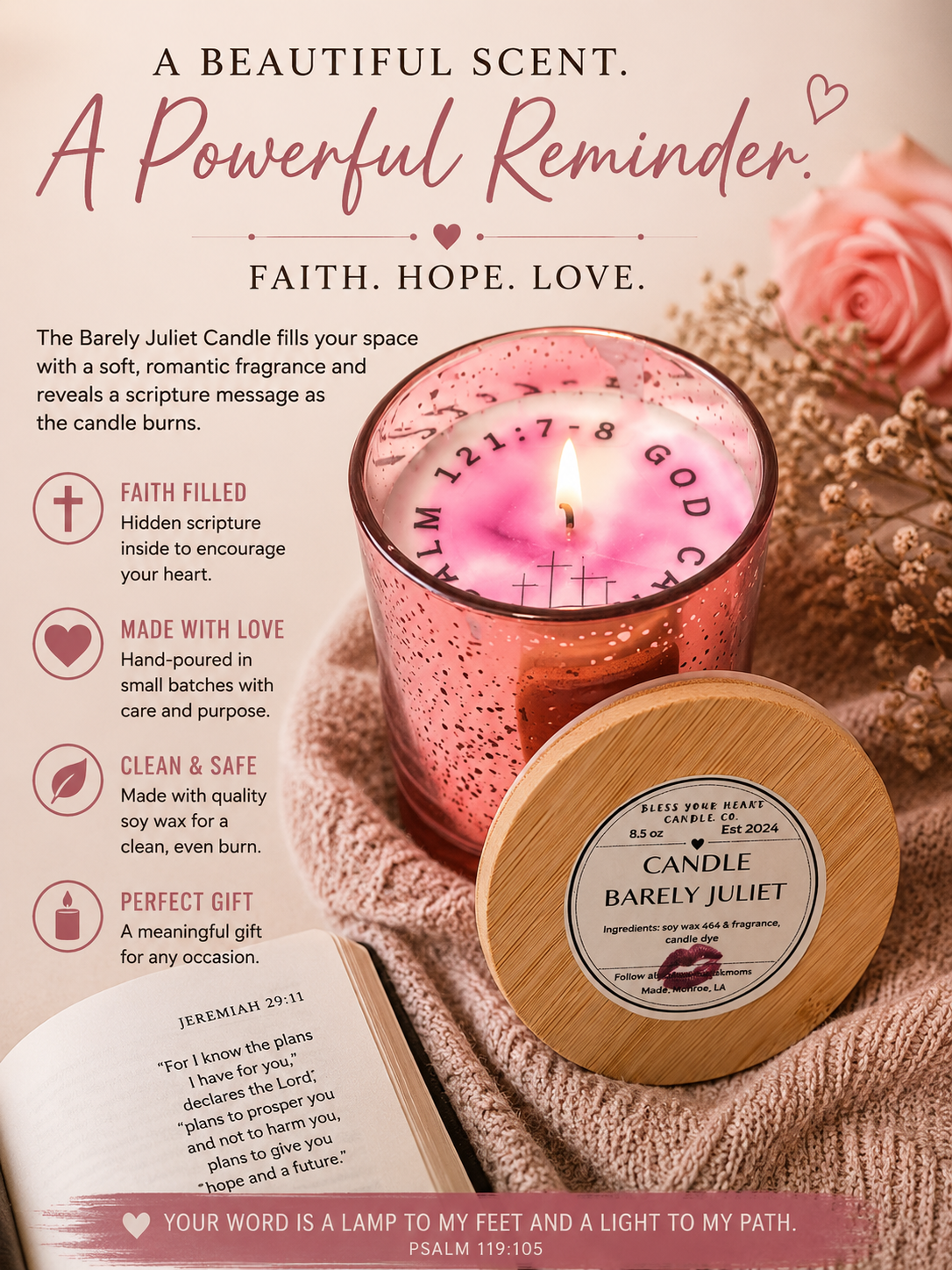 Swirl Candle-Barely Juliet