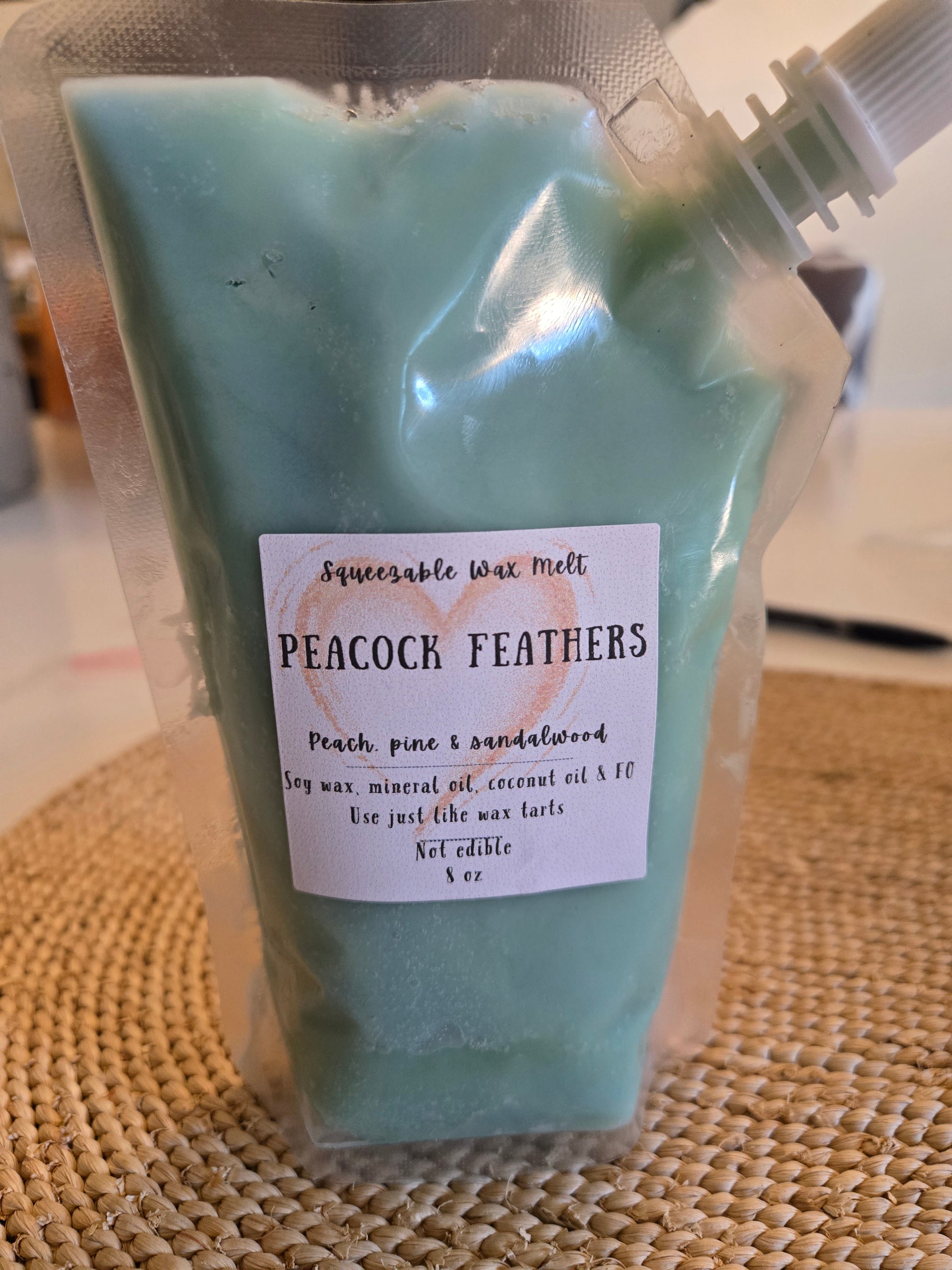 Squeezable wax melt-Peacock feathers