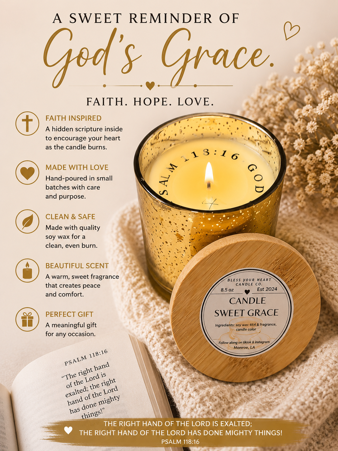 Swirl Candle-Sweet Grace