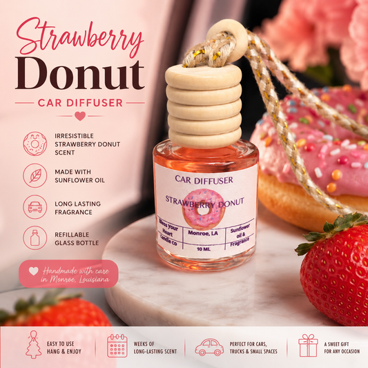 Car diffuser- Strawberry Donut