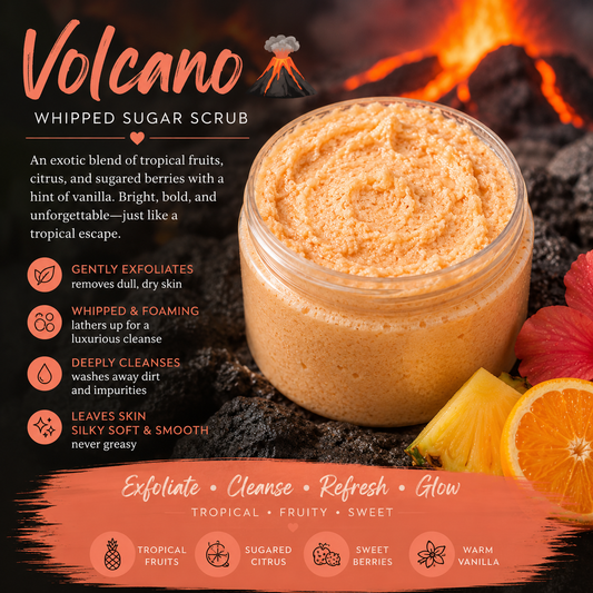 Whipped foaming sugar scrub-Volcano