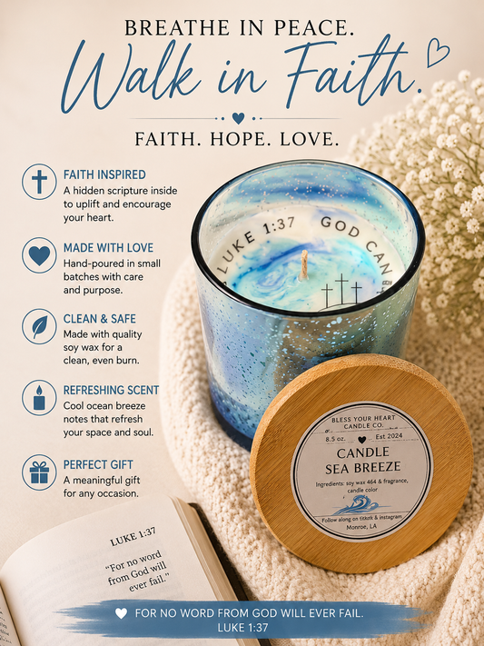 Swirl Candle-Sea Breeze